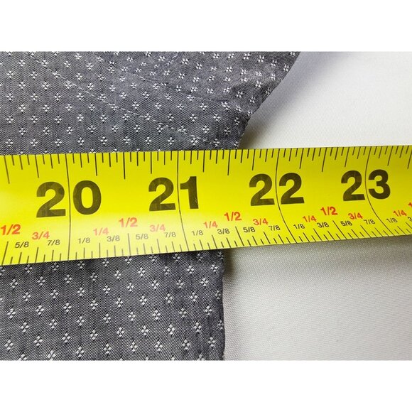 Ben Sherman Tailored Slim Fit Size 15.5 34-35 Mens Charcoal Gray White Pattern - Picture 2 of 9